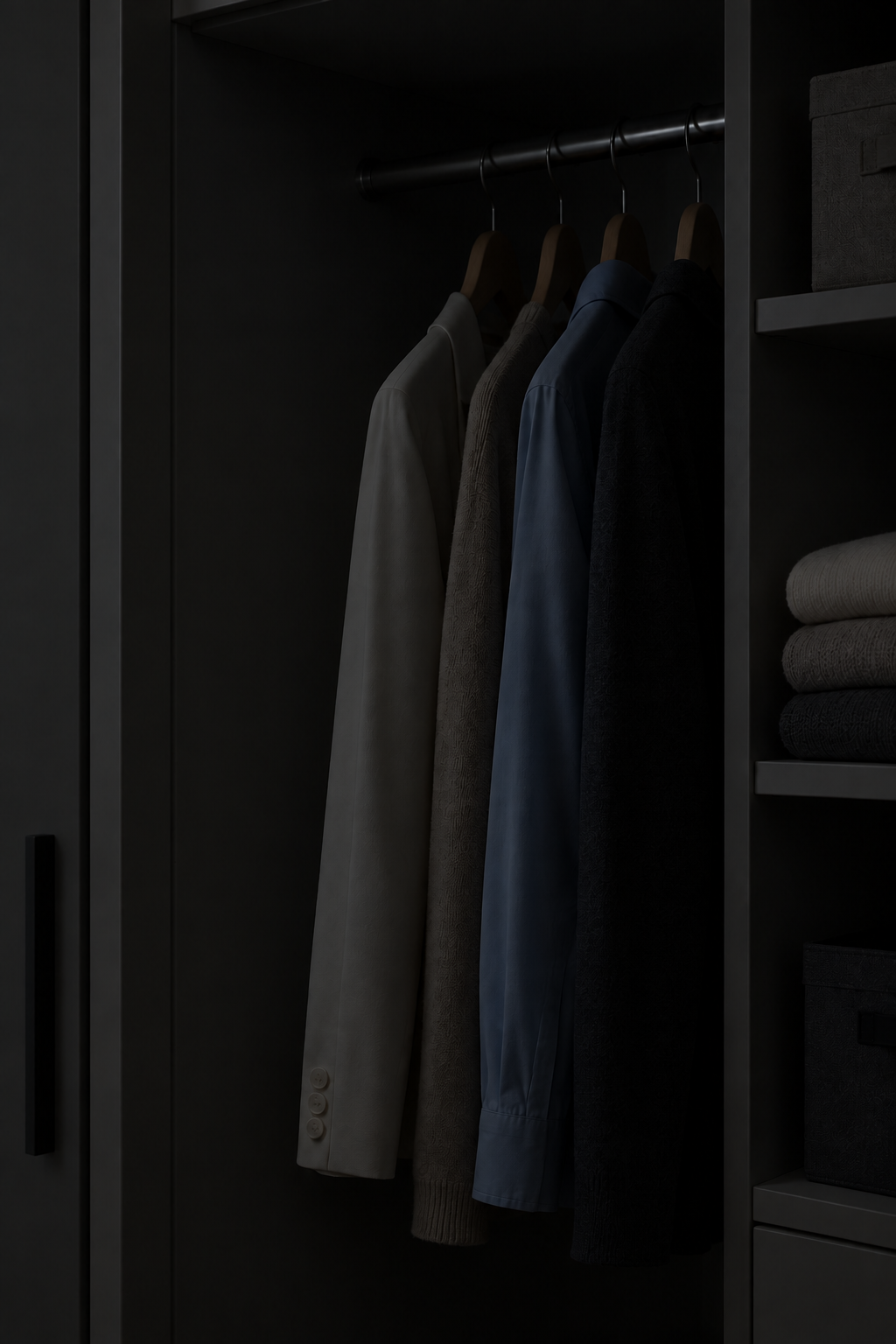 Dressing sombre sans lumière